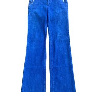 GAP Denim High Rise Relaxed Fit Wide Leg Jeans Dark Indigo Size 25